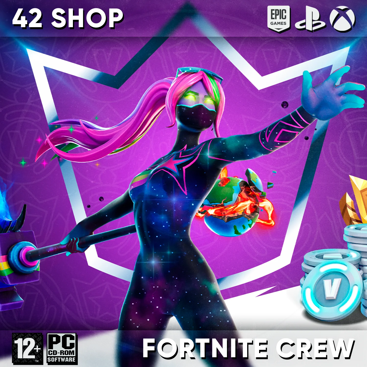 ✅ Подписка Fortnite Crew | Боевой пропуск + 1000 ВБ