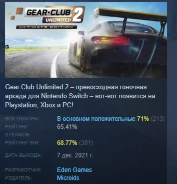 Gear.Club Unlimited 2 - Ultimate Edition STEAM РОССИЯ