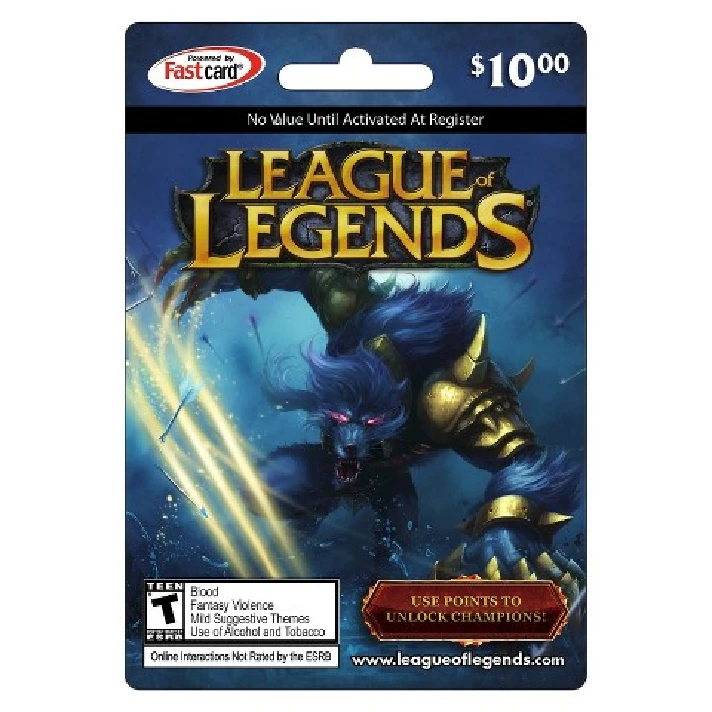 10$ RP League of Legends US Game Card - Best offer