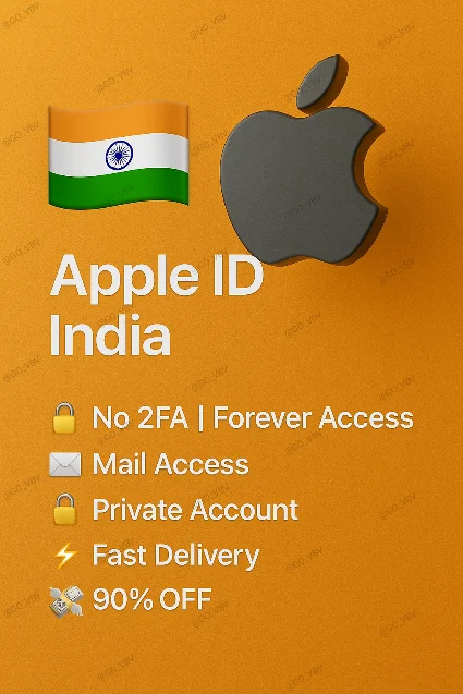 🇮🇳 🔐 Apple ID Индия | No 2FA | Активный и готовый 🚀