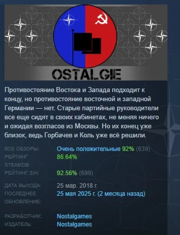 Ostalgie: The Berlin Wall АВТОДОСТАВКА STEAM РОССИЯ