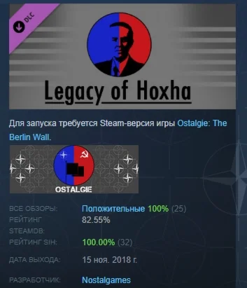 Ostalgie: Legacy of Hoxha  DLC STEAM GIFT РОССИЯ