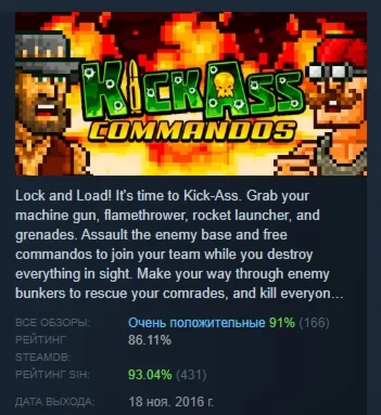 Kick Ass Commandos АВТОДОСТАВКА STEAM РОССИЯ