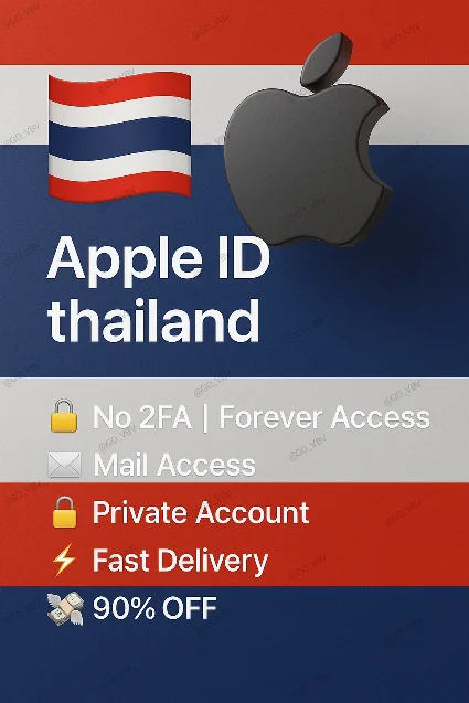 Apple ID Таиланд 🇹🇭 – Без 2FA | Мгновенный доступ 🔐