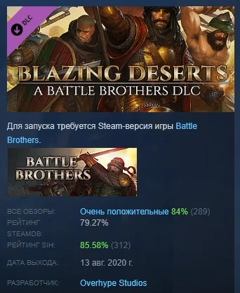 Battle Brothers - Blazing Deserts  DLC STEAM РОССИЯ