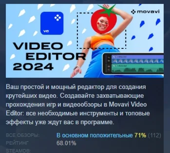 Movavi Video Editor 2024 АВТОДОСТАВКА STEAM РОССИЯ