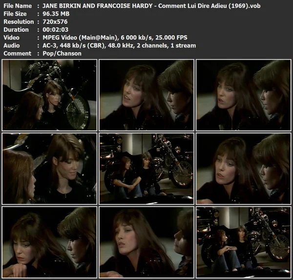 JANE BIRKIN AND FRANCOISE HARDY - Comment Lui Dire Adie