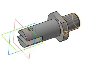 Drawing and 3D model of the rack part in the compass pr