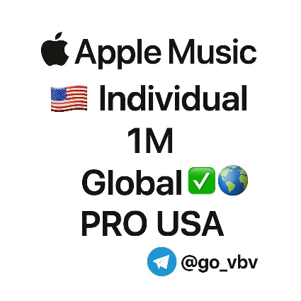 Apple Music 🇺🇸 – Инд. | 1M | Глобально ✅ 🌍 PRO USA