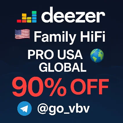 Deezer 🇺🇸 – Семейный HiFi | 1M | Глобально ✅ 🌍 PRO