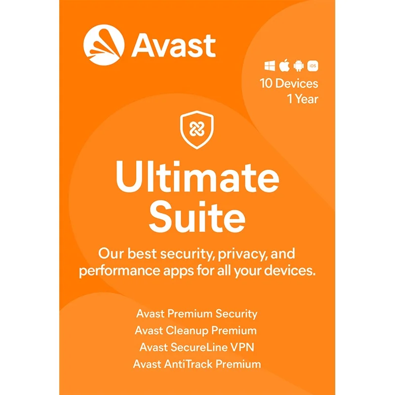 Avast Ultimate Suite 1 Year 10 Devices Code