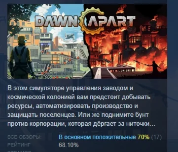 Dawn Apart АВТОДОСТАВКА STEAM РОССИЯ