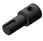 Drawing and 3D model of the pin part 104.904.01 in a co
