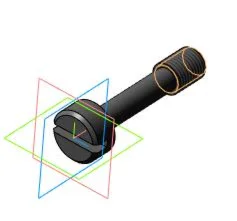 Working drawing and 3D model of the part captive screw