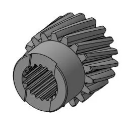 3D model of the part helical gear in the compass