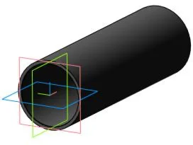 Drawing and 3D model of the glass part in the compass p