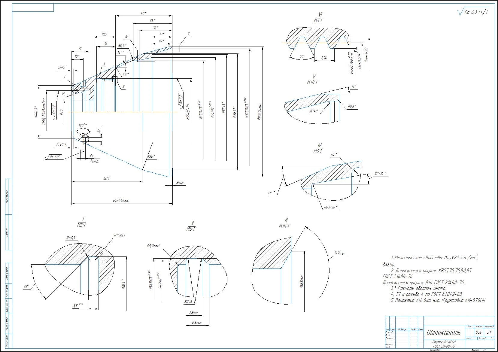 Technological process of manufacturing a fairing part