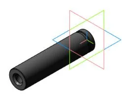 Drawing and 3D model of the pusher part in the compass