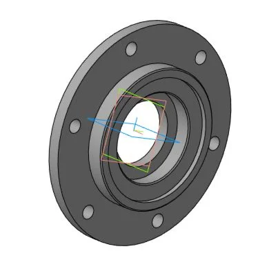 Drawing and 3D model of the part seal cover in the comp