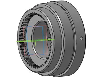 Drawing and 3d model of the hub part in the compass pro