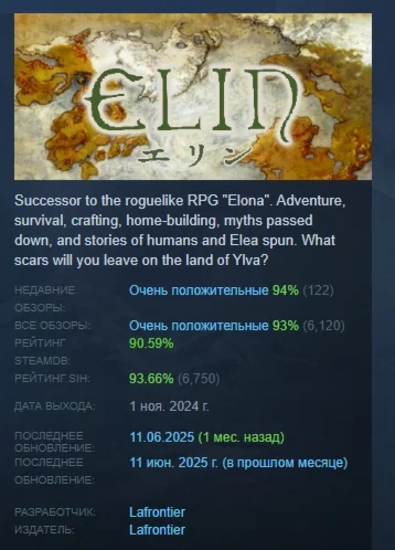 Elin  АВТОДОСТАВКА STEAM РОССИЯ