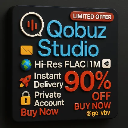 Qobuz Studio – Hi-Res FLAC | 1M | Глобальный доступ🇺🇸