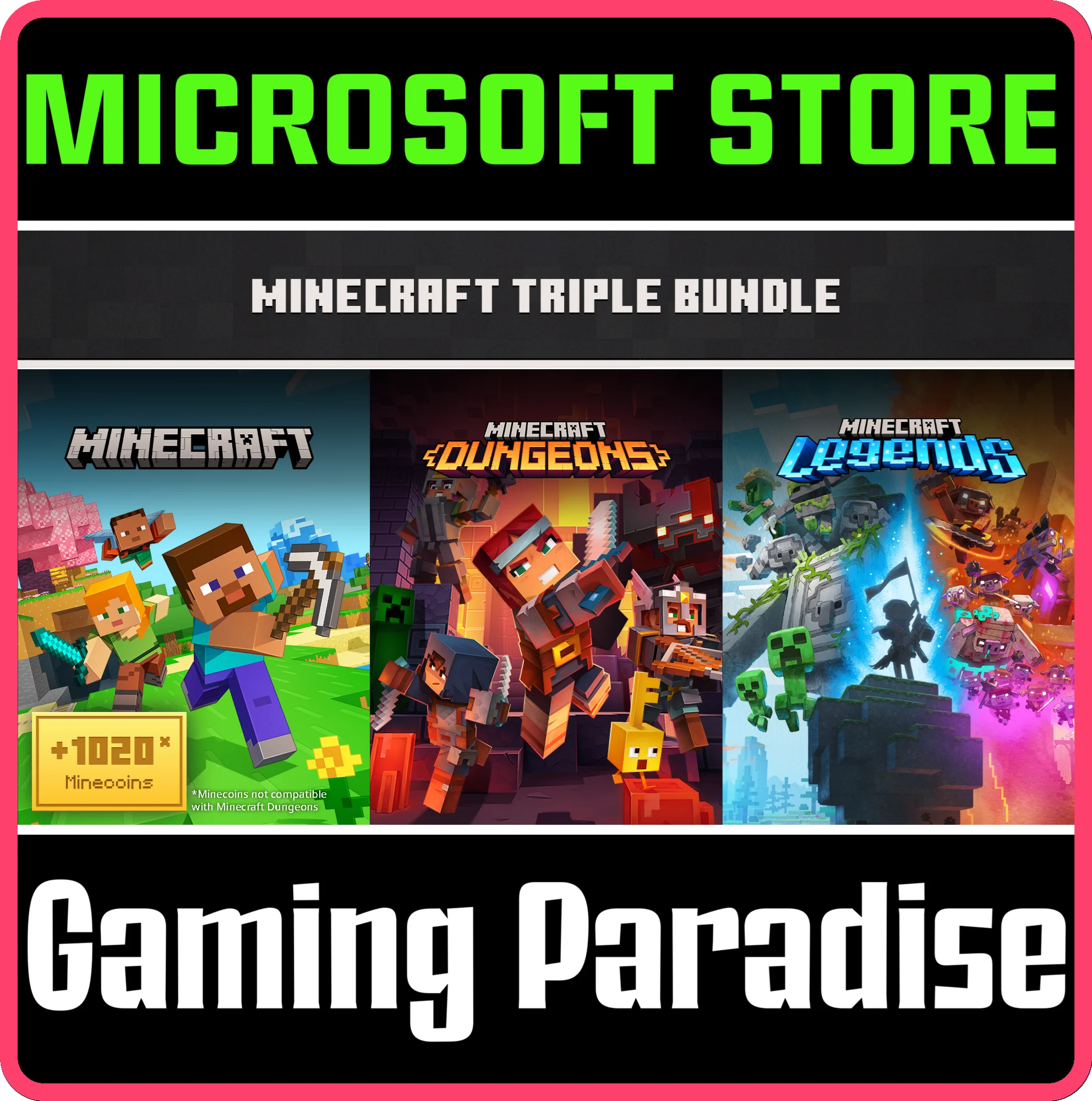 ТРОЙНОЙ КОМПЛЕКТ MINECRAFT FOR PC (WIN) КЛЮЧ/КОД
