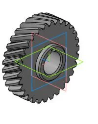 Чертеж и 3д модель детали колесо зубчатое m=2,5 z=30