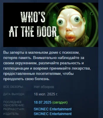 Who's at the door? АВТОДОСТАВКА STEAM РОССИЯ