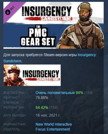Insurgency: Sandstorm - PMC Gear Set STEAM РОССИЯ