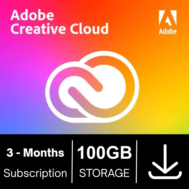 Adobe Creative Cloud 3 месяца Все приложения 100 ГБ