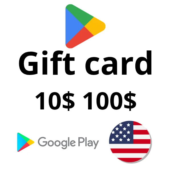 Подарочная карта Google Play на 100 долларов США с мгно