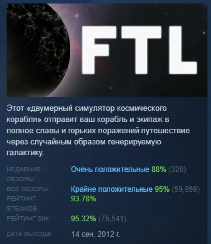 FTL: Faster Than Light АВТОДОСТАВКА STEAM РОССИЯ