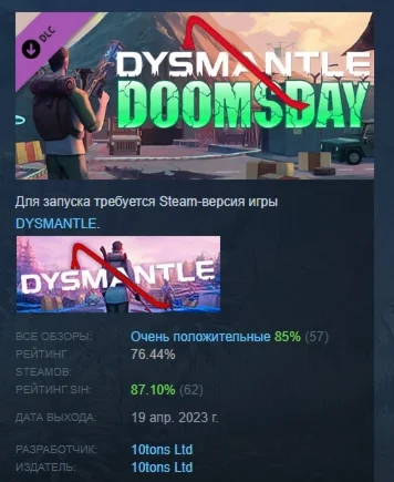 DYSMANTLE: Doomsday  DLC STEAM GIFT РОССИЯ