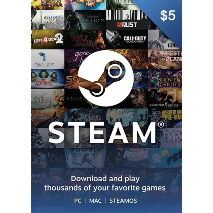 STEAM USD ПОДАРОЧНАЯ КАРТА КОД от $5 до $50