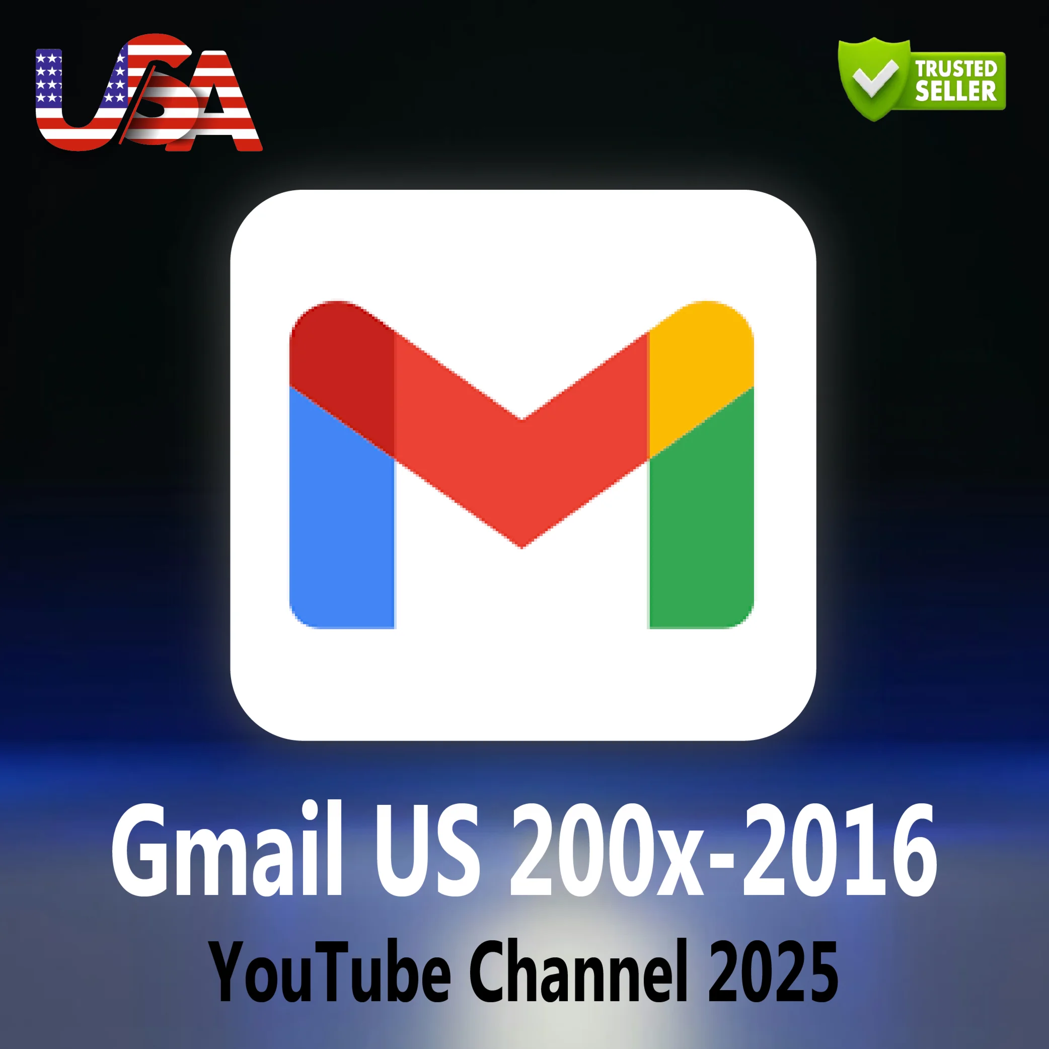 Доступ к каналу YouTube в США Gmail (200X–2016) + 2025