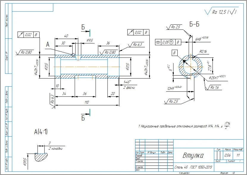Technological process of manufacturing the bushing part