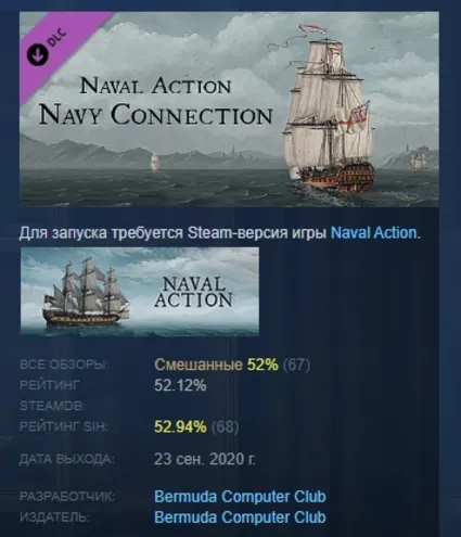 Naval Action - Navy Connection DLC STEAM РОССИЯ