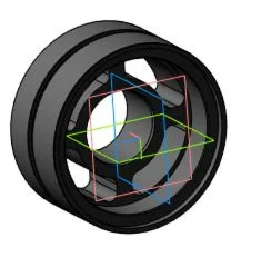 Drawing and 3D model of the bearing housing part 200.00