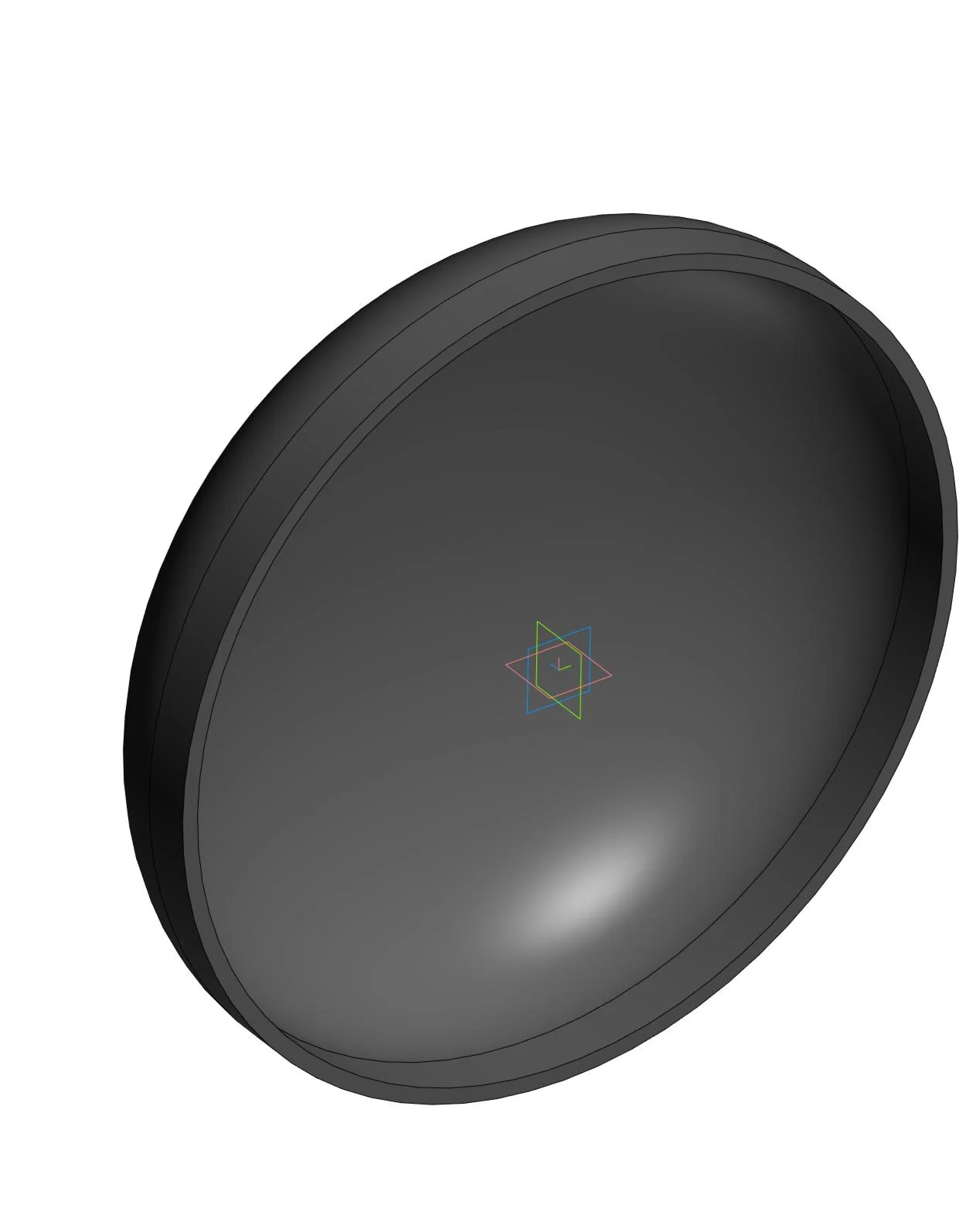 Drawing and 3D model of the part of the elliptical bott