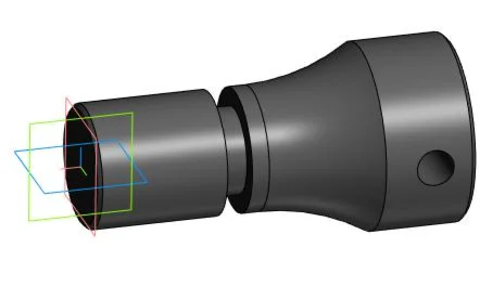 Drawing and 3D model of the roller part in the program