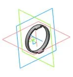 Чертеж и 3D модель детали кольцо прижимное в компасе