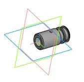 Drawing and 3D model of the part bushing 104.918.01 in