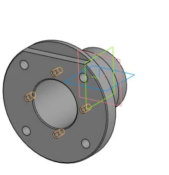 Drawing and 3D model of the part hub 15.03.05.000.000.0