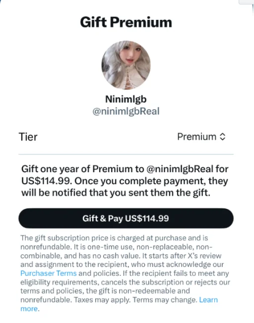 Подписка на Twitter X Premium на 12 месяцев | БЕЗ ВХОДА