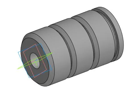 Drawing and 3D model of the "Buffer" part in the Kompas