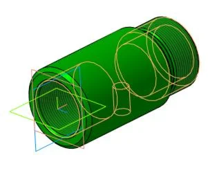 МЧ00.02.00.01 case drawing and 3D model in compass