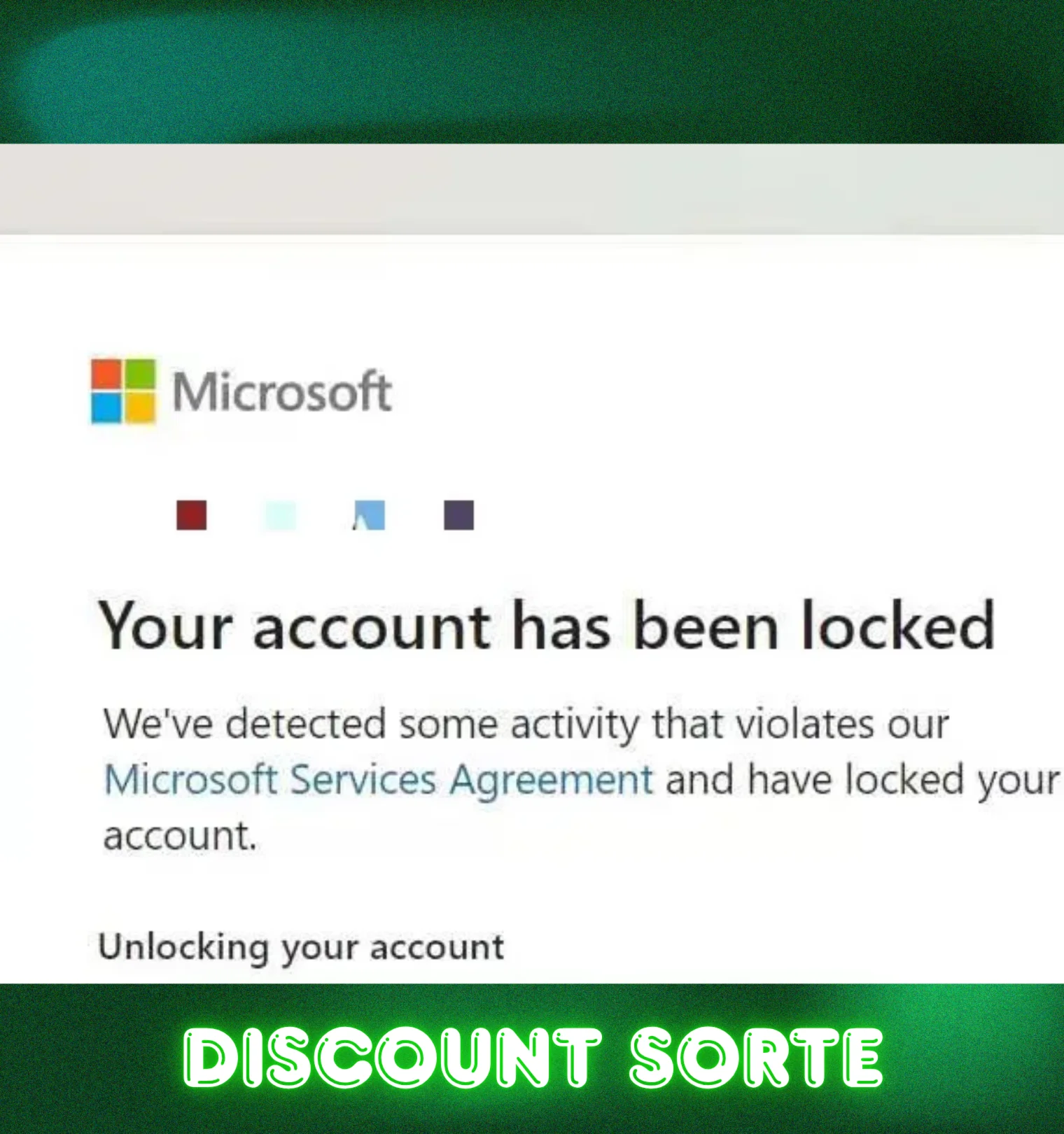 Unlock account Microsoft / XBOX via SMS / OTP
