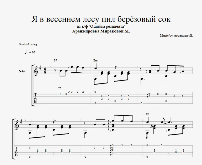 Я в весеннем лесу пил березовый сок