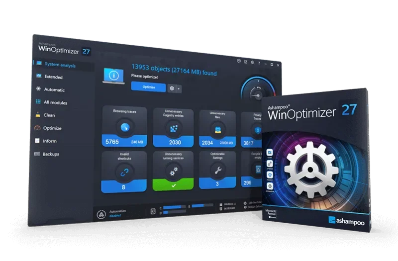 Ashampoo WinOptimizer 27 PRO/бессрочный лицензионный кл
